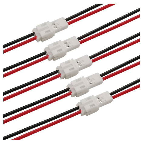 2 pin micro plug and socket (pre-wired) 5 pack