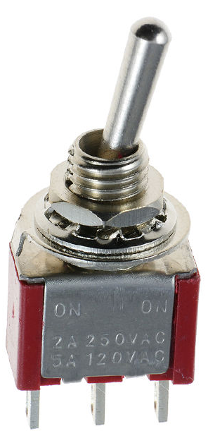 Switch single pole double throw biased (SPDT) (ON)-OFF-(ON)