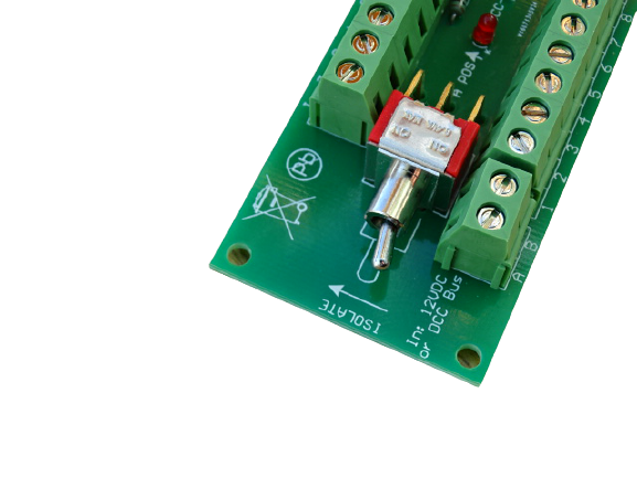 Hydra DC and DCC 16 channel bus bar with isolate function