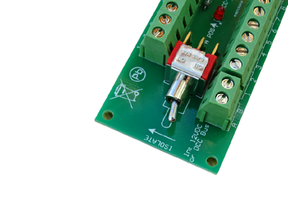 Hydra DC and DCC 16 channel bus bar with isolate function