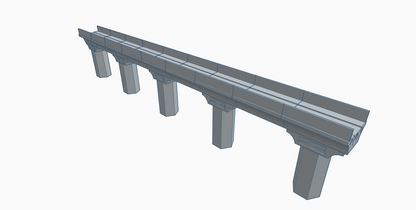 Modern modular viaduct bridge system HO gauge